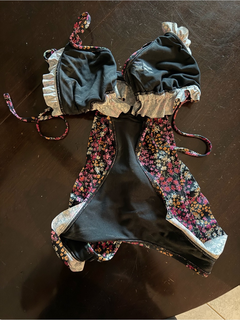 Adore Me Tiffany Floral Ruffle Tie-Front Bikini - Picture 8 of 9